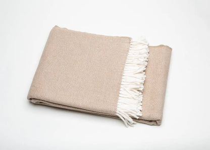 Stone Mini Dot Fringed Throw Blanket HomeRoots