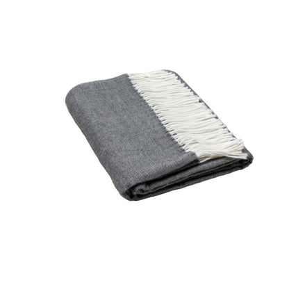 Dark Gray Soft Acrylic Herringbone Throw Blanket HomeRoots