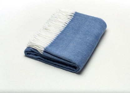 50" X 60" Denim Blue Woven Herringbone Plush Throw Blanket HomeRoots