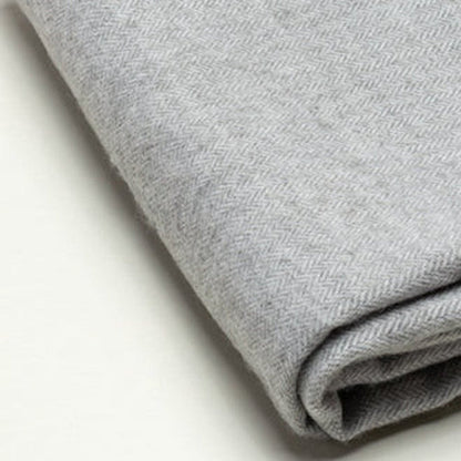 60" X 50" Light Gray Herringbone Plush Throw Blanket HomeRoots