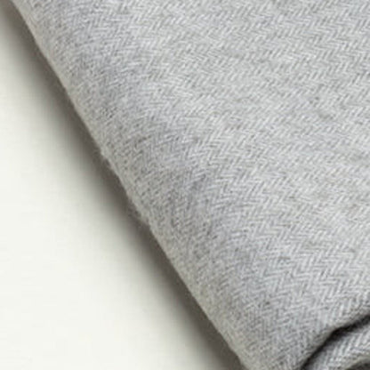 60" X 50" Light Gray Herringbone Plush Throw Blanket HomeRoots
