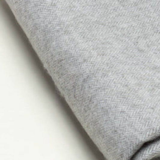 60" X 50" Light Gray Herringbone Plush Throw Blanket HomeRoots