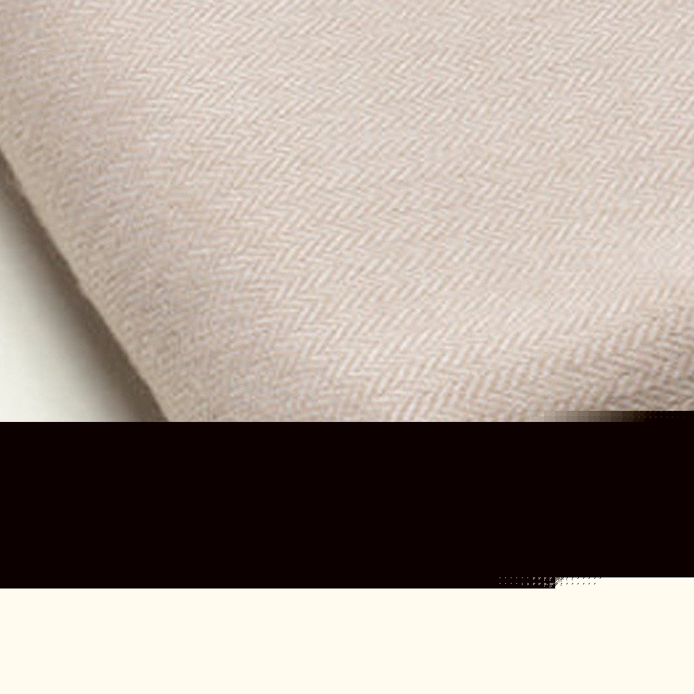 50" X 60" Light Brown Woven Herringbone Plush Throw Blanket with Tassels HomeRoots