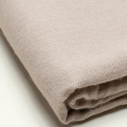 50" X 60" Light Brown Woven Herringbone Plush Throw Blanket with Tassels HomeRoots