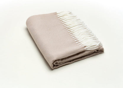 50" X 60" Light Brown Woven Herringbone Plush Throw Blanket with Tassels HomeRoots