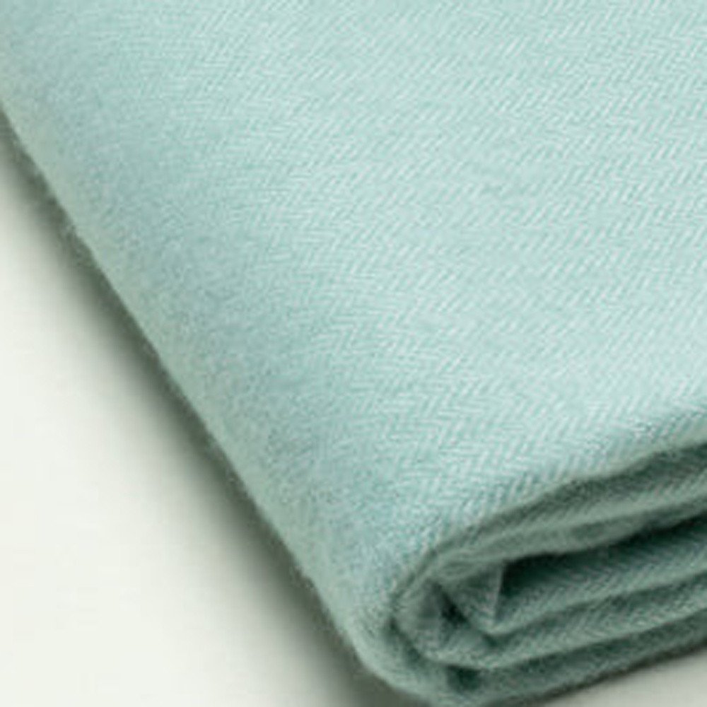 Green Woven Acrylic Herringbone Plush Reversable Throw — view 3