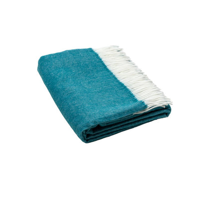 Dark Teal Soft Acrylic Herringbone Throw Blanket HomeRoots