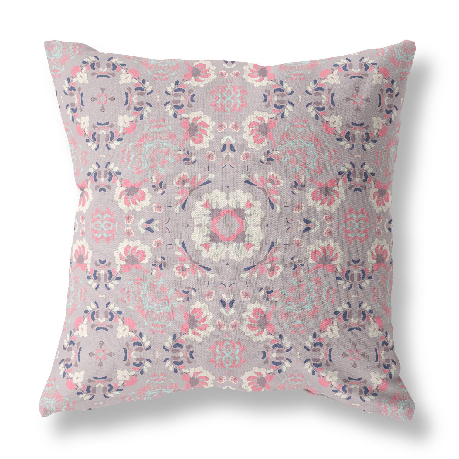 16" X 16" Muted Pink Zippered Suede Geometric Throw Pillow FurniFindUSA