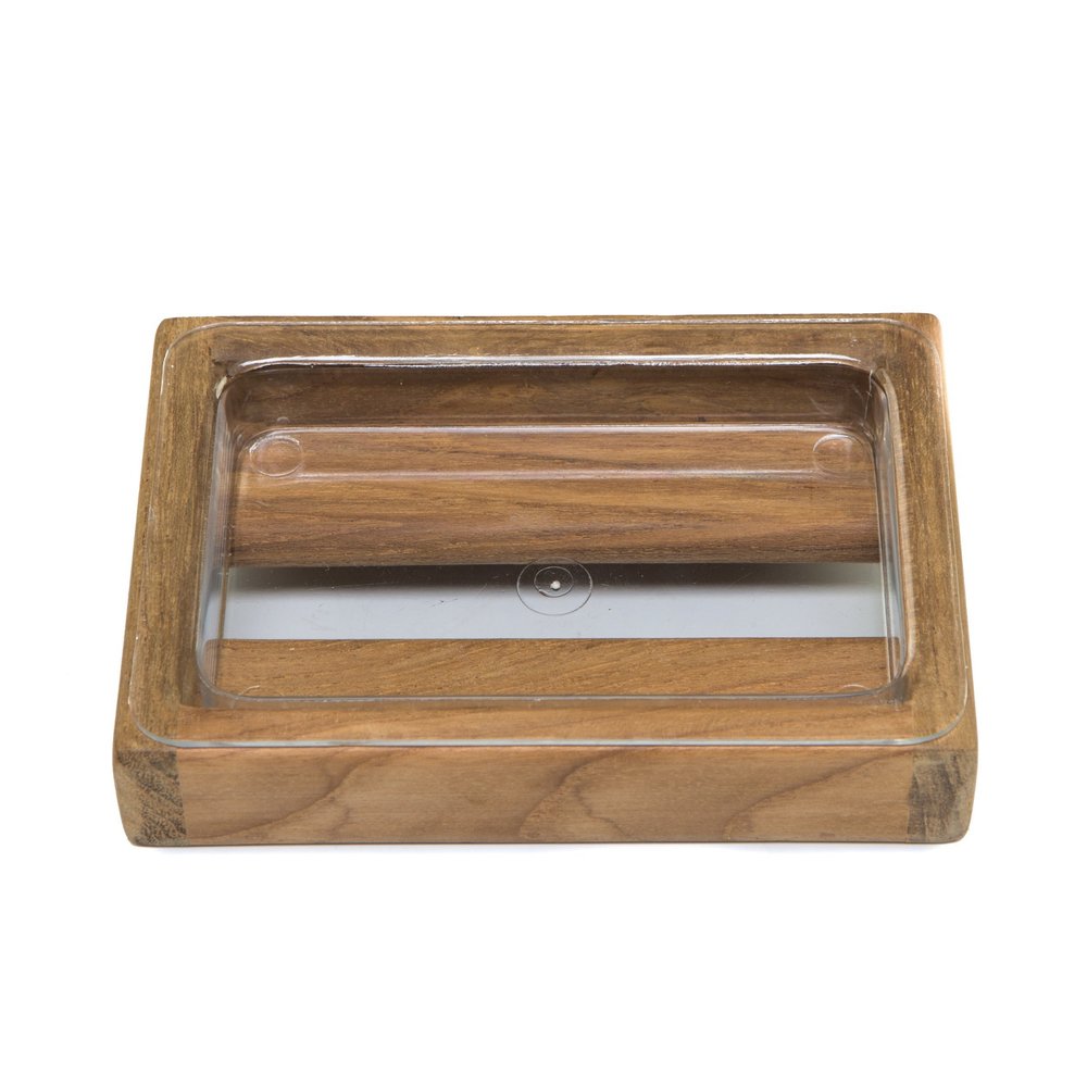 Traditional Solid Teak Vanity Soap Dish — view 2