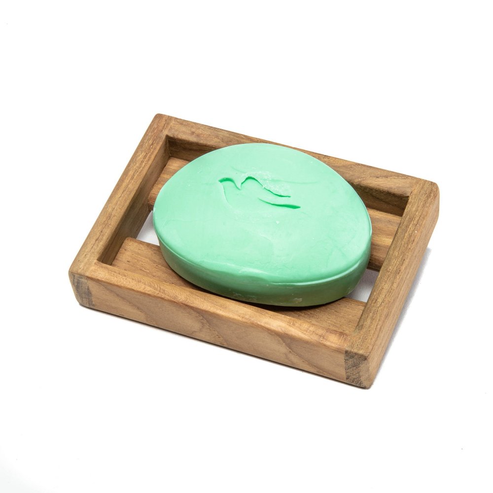 Traditional Solid Teak Vanity Soap Dish — view 3