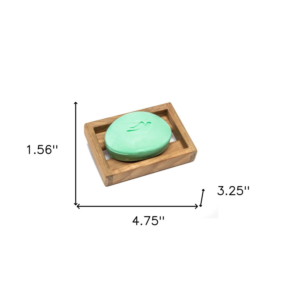 Traditional Solid Teak Vanity Soap Dish — view 6