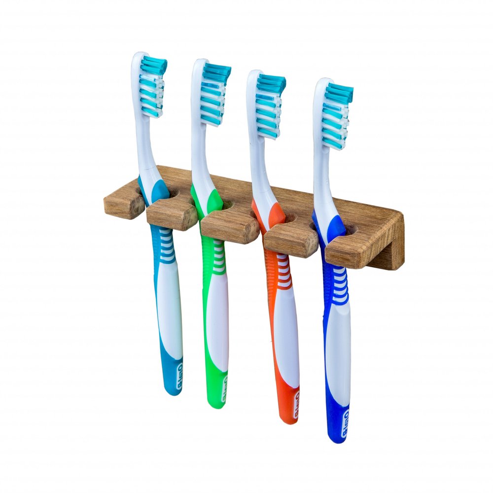 Traditional Solid Teak Wall Mount Toothbrush Holder HomeRoots