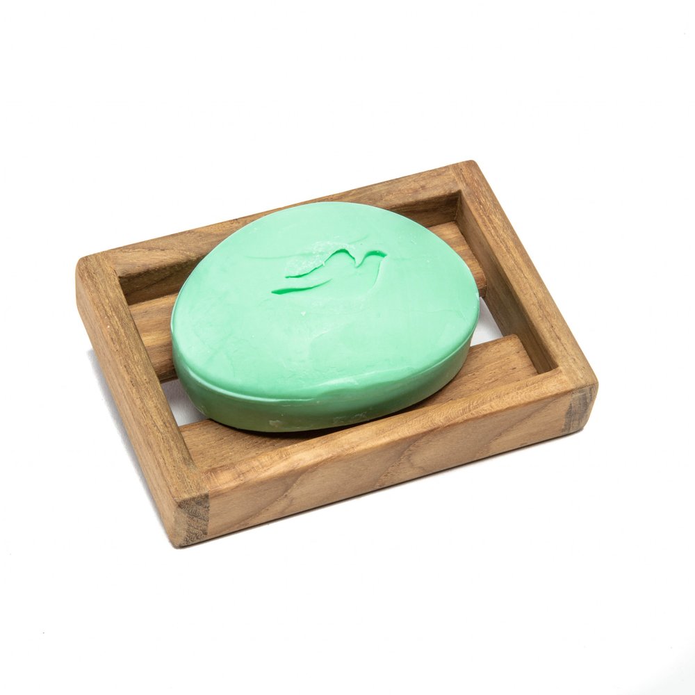 Traditional Solid Teak Wall Mount Soap Dish — view 2