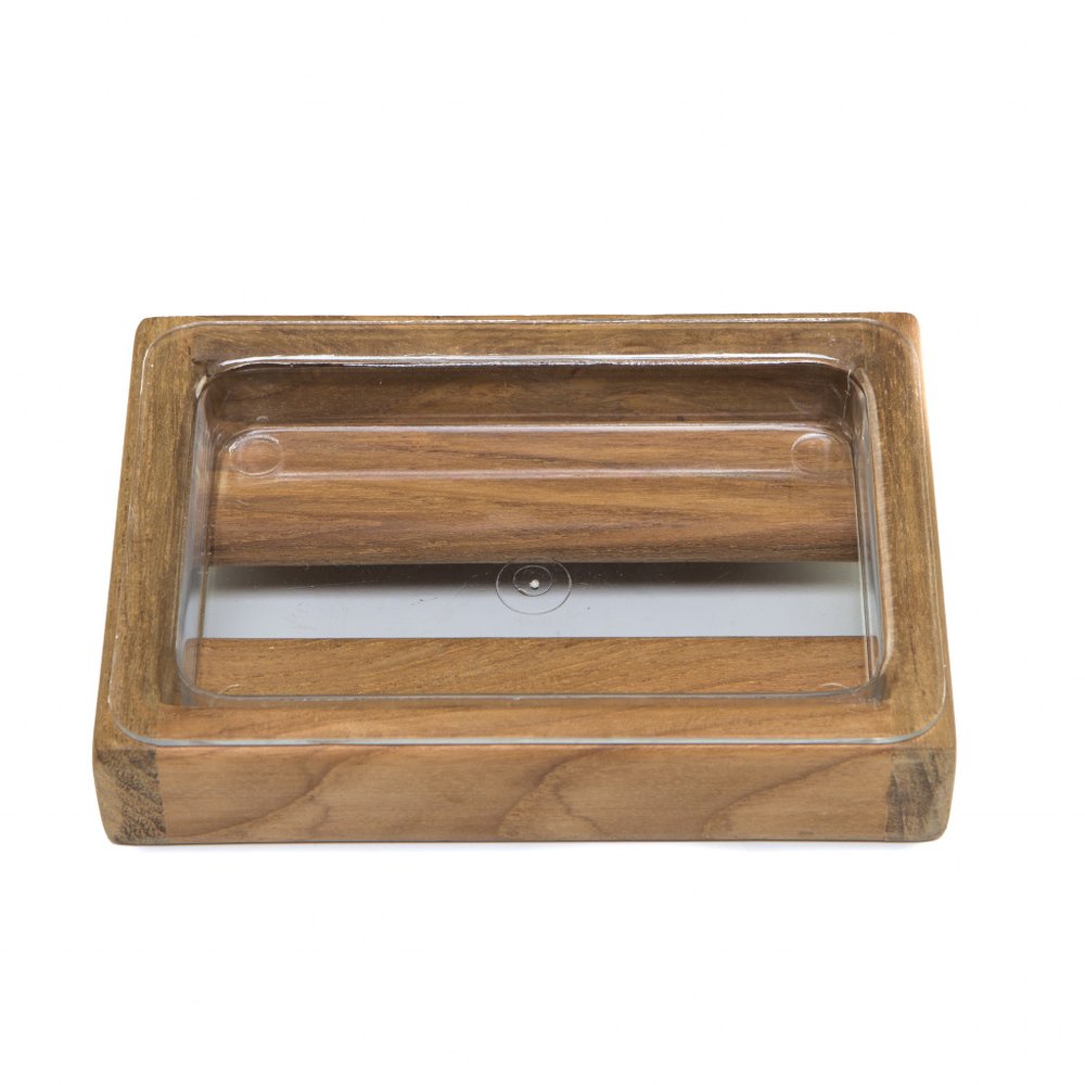 Traditional Solid Teak Wall Mount Soap Dish — view 4