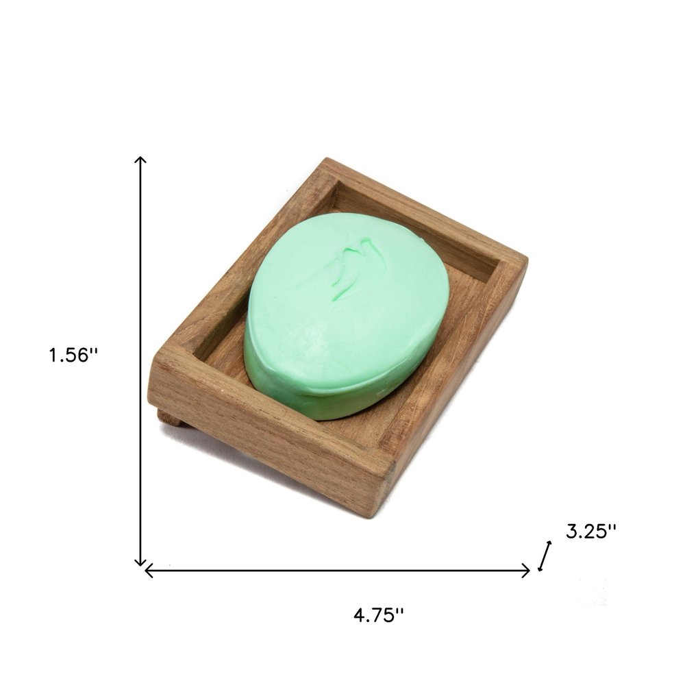Traditional Solid Teak Wall Mount Soap Dish — view 6