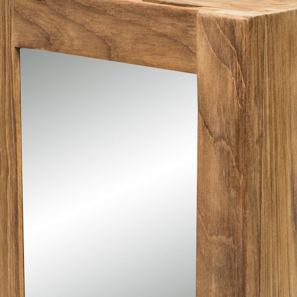 Solid Teak Mirrored Hanging Medicine Cabinet — view 7
