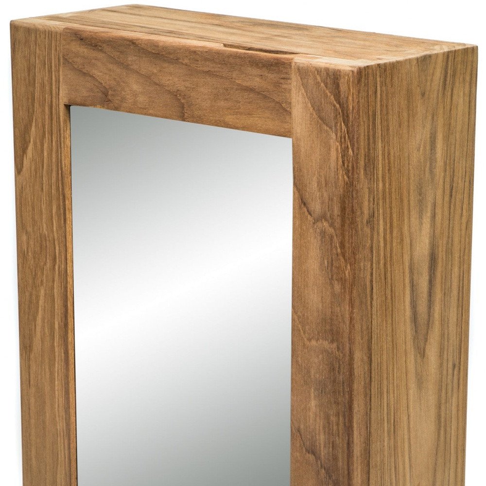 Solid Teak Mirrored Hanging Medicine Cabinet — view 8