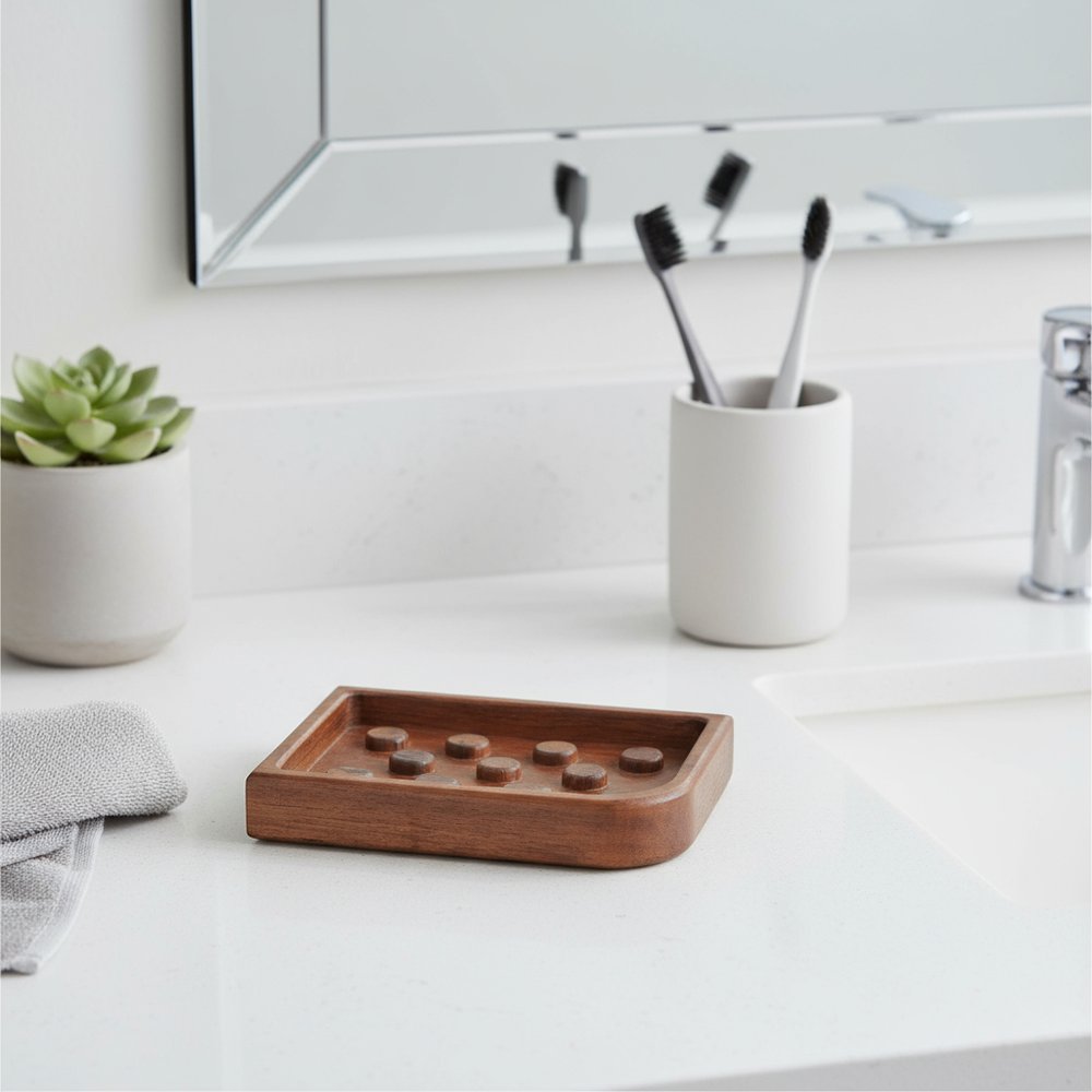 Designer Genuine Teak Soap Dish — view 9