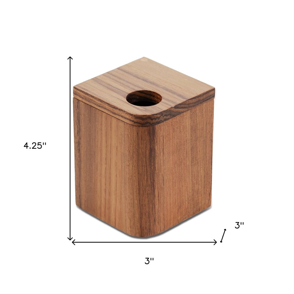 4" Brown Bathroom Storage Container — view 5