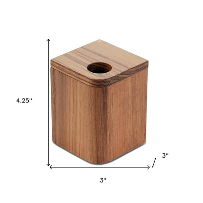 4" Brown Bathroom Storage Container