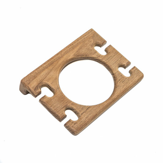 Traditional Solid Teak Wall Mount Cup and Toothbrush Holder HomeRoots