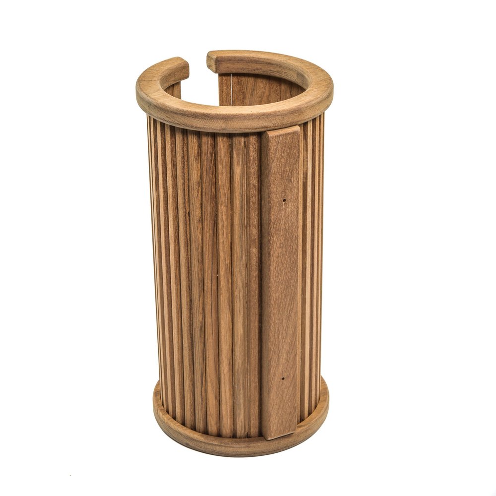 Traditional Solid Teak Toilet Paper Rack HomeRoots