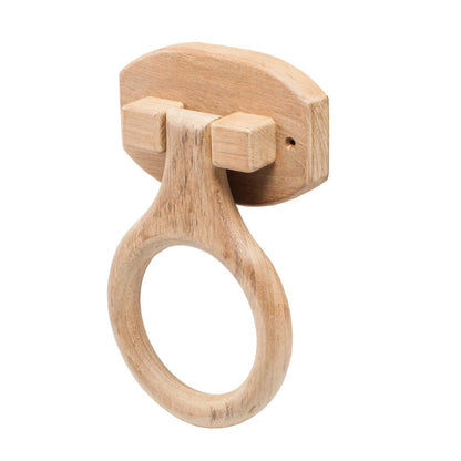 Traditional Solid Teak Heavy Duty Towel Ring HomeRoots