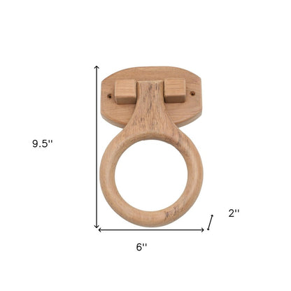Traditional Solid Teak Heavy Duty Towel Ring HomeRoots