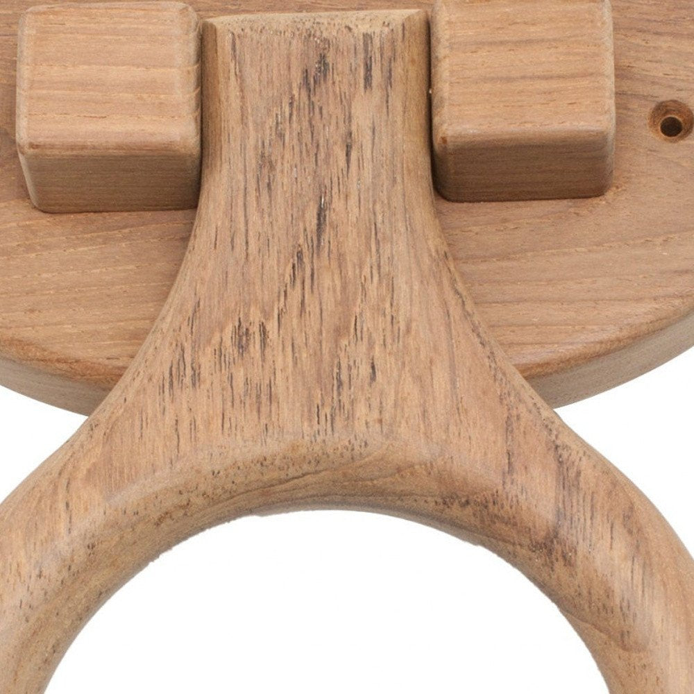 Traditional Solid Teak Heavy Duty Towel Ring HomeRoots