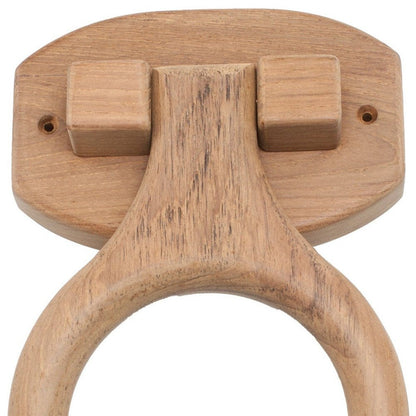Traditional Solid Teak Heavy Duty Towel Ring HomeRoots