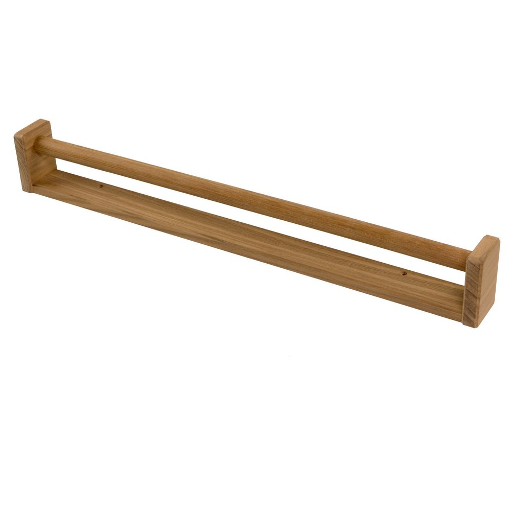 22" Traditional Solid Teak Towel Bar — view 1