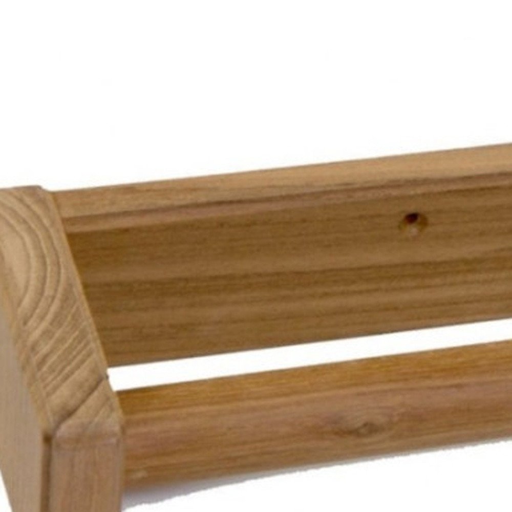 22" Traditional Solid Teak Towel Bar — view 5