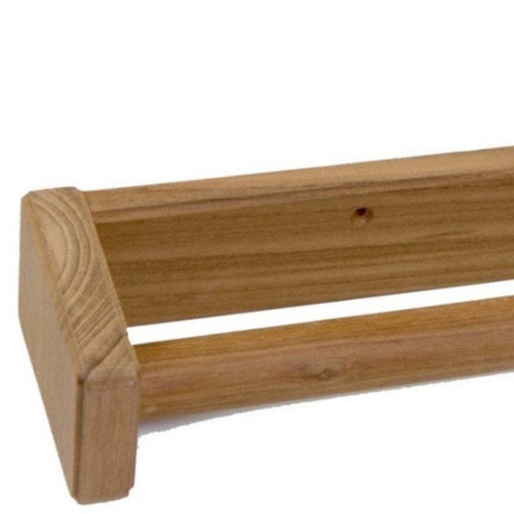 22" Traditional Solid Teak Towel Bar — view 6