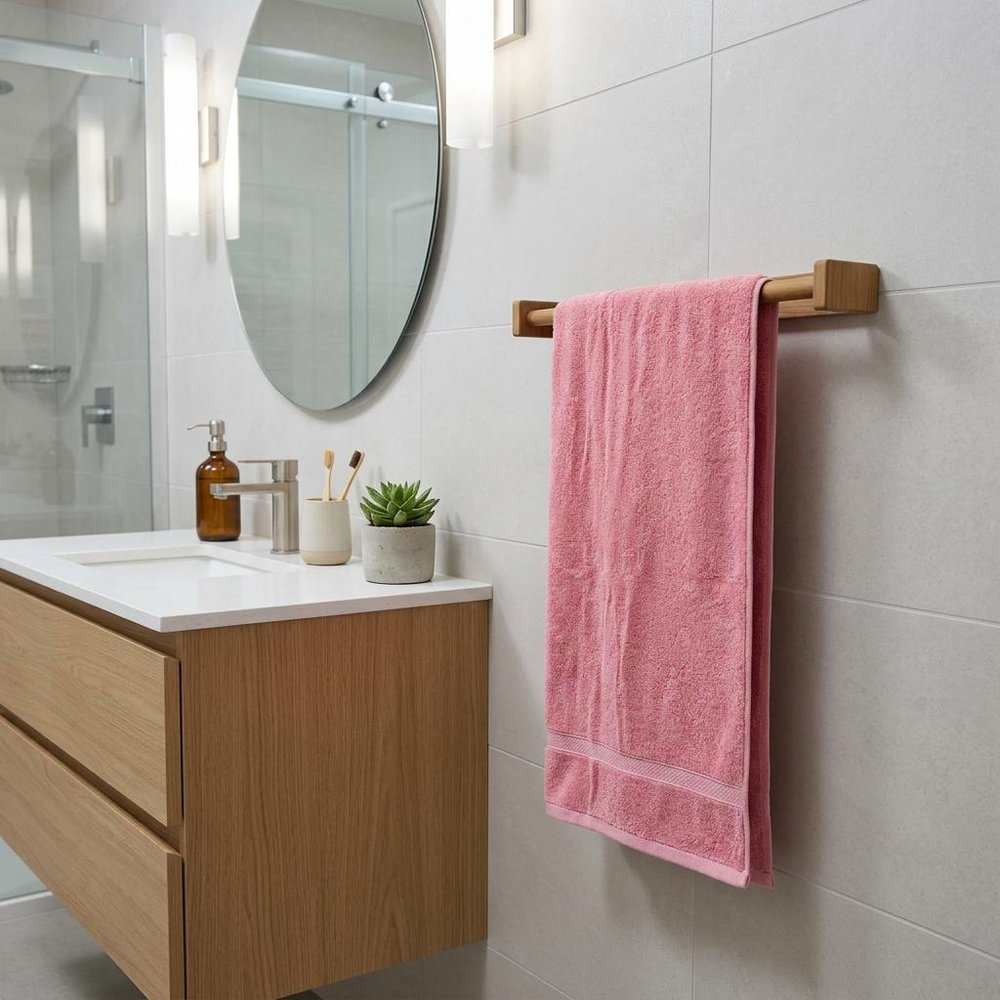 22" Traditional Solid Teak Towel Bar — view 7