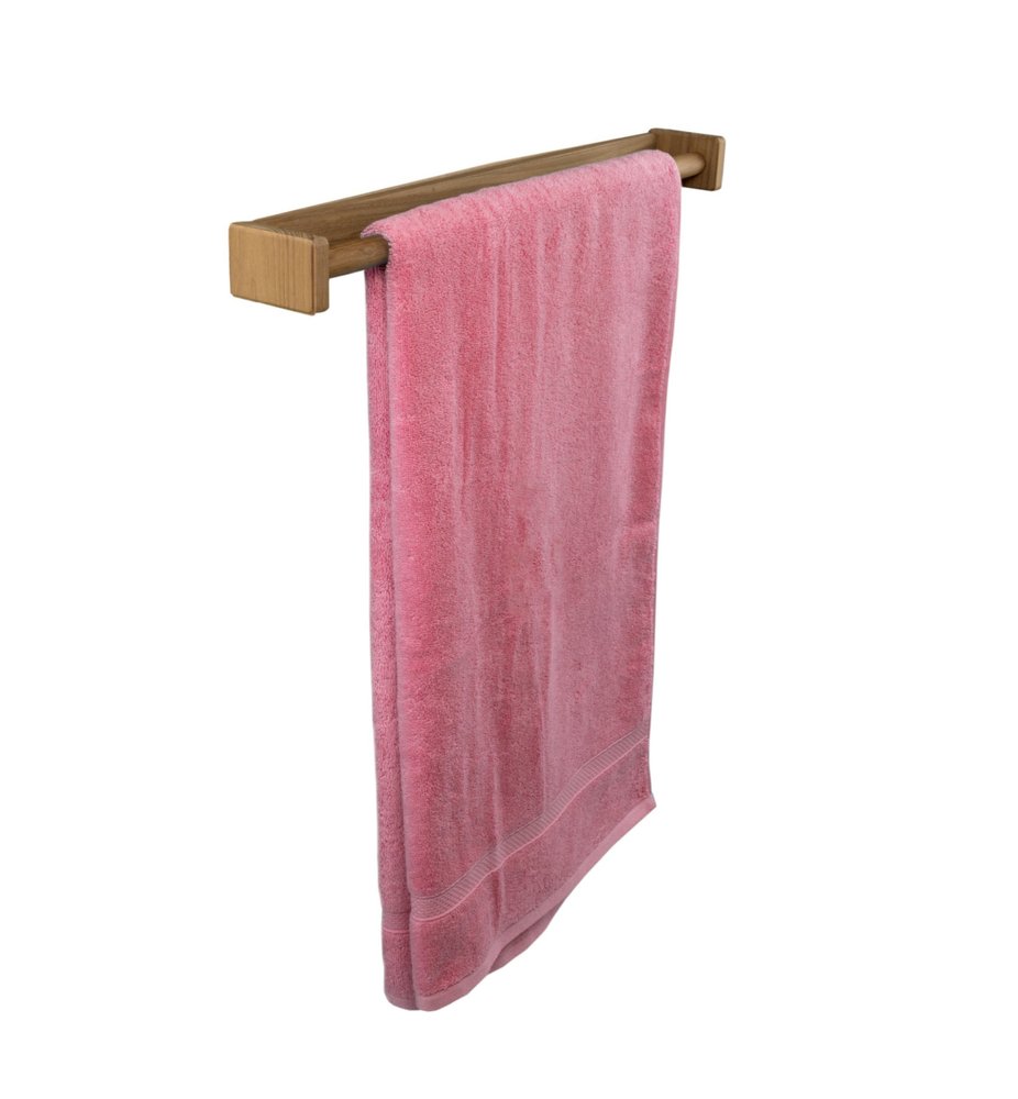 22" Traditional Solid Teak Towel Bar — view 3