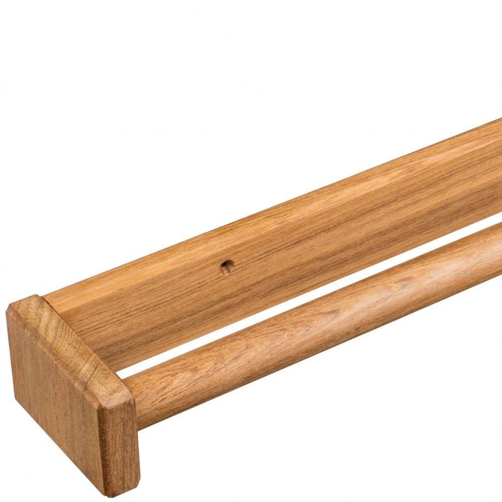 16" Traditional Solid Teak Towel Bar — view 5