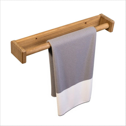 16" Traditional Solid Teak Towel Bar