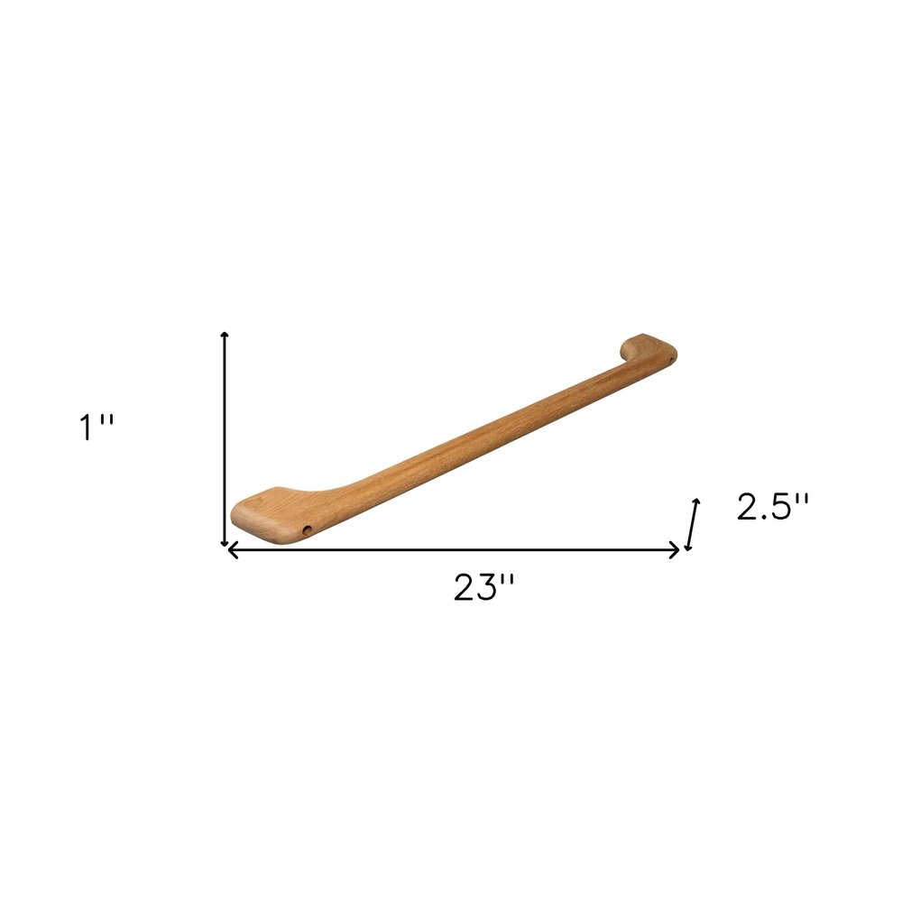 23" Traditional Solid Teak Towel Bar — view 4
