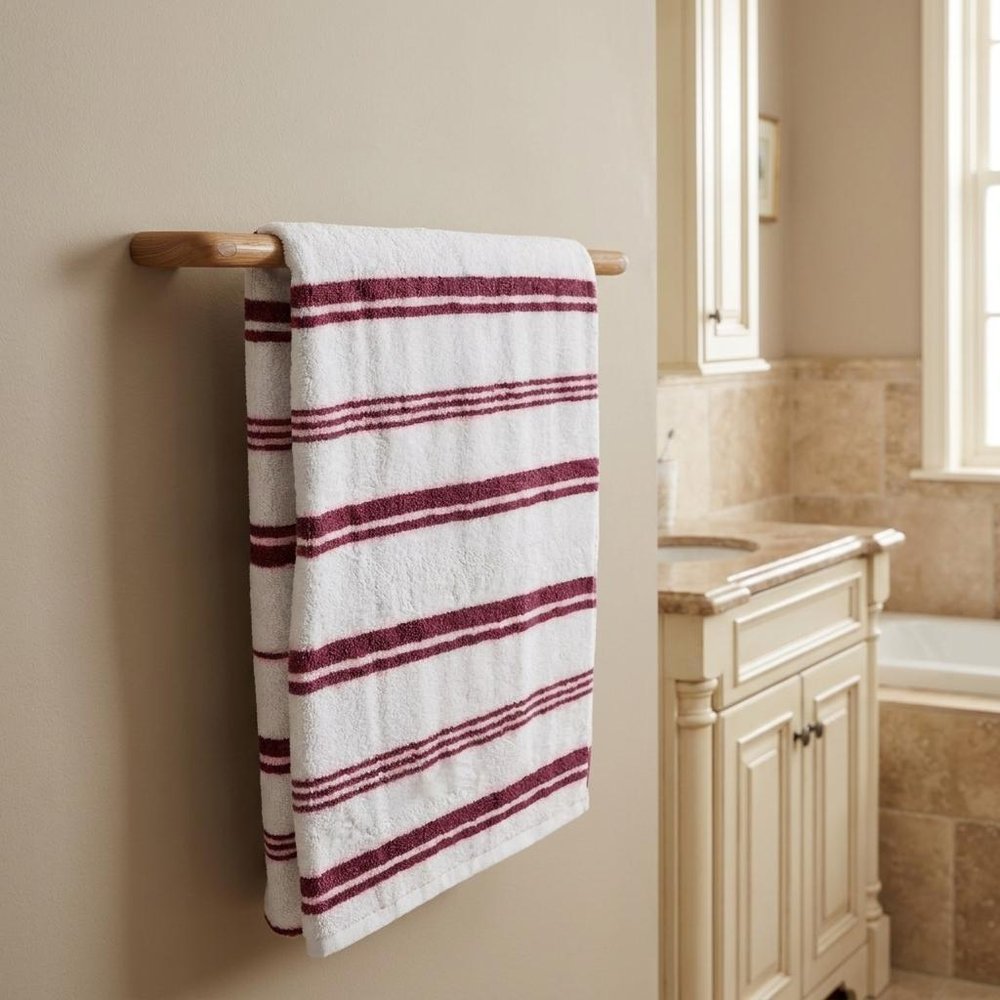 23" Traditional Solid Teak Towel Bar — view 6