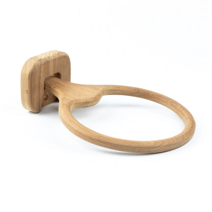 Traditional Solid Teak Wall Mount Towel Ring