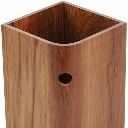 Designer Genuine Teak Waste Basket HomeRoots