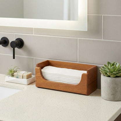 Traditional Solid Teak Guest Paper Towel Holder