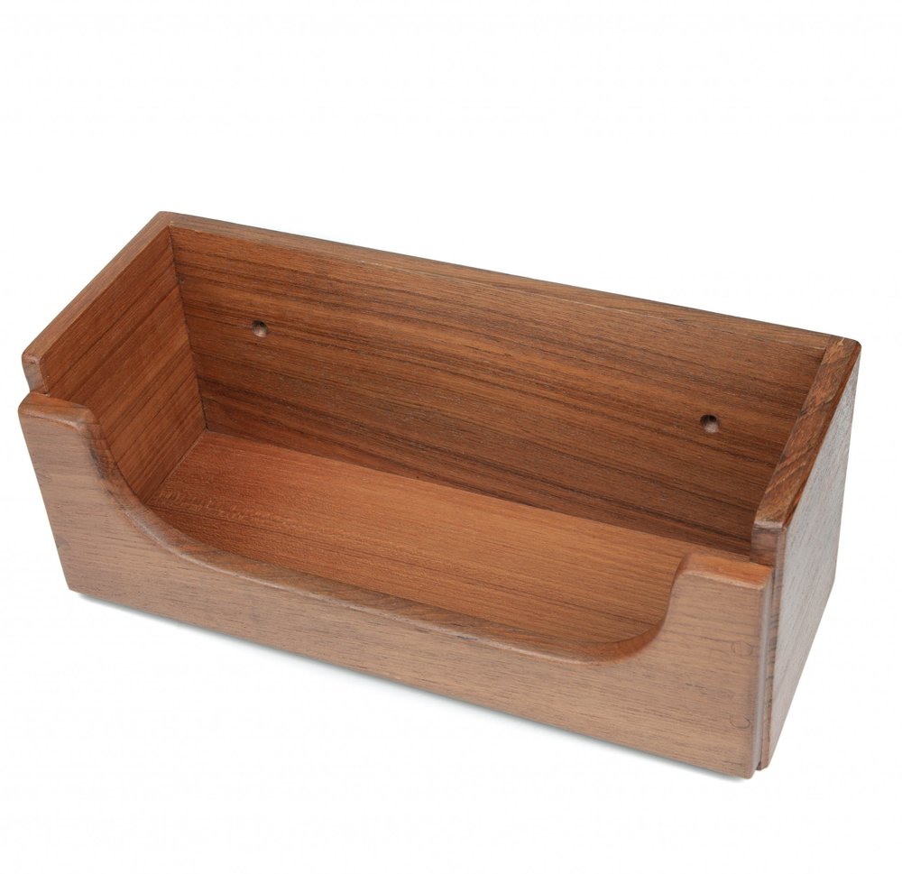 Traditional Solid Teak Guest Paper Towel Holder — view 5
