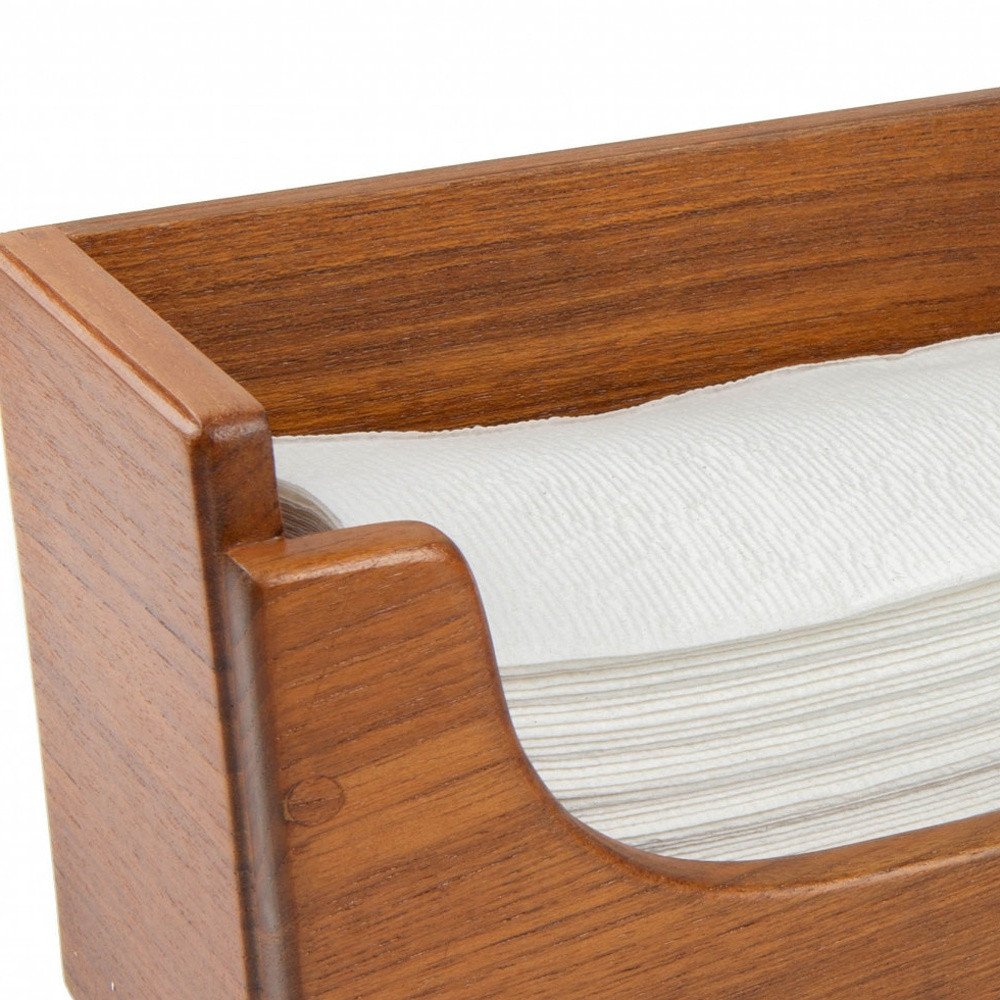 Traditional Solid Teak Guest Paper Towel Holder — view 8