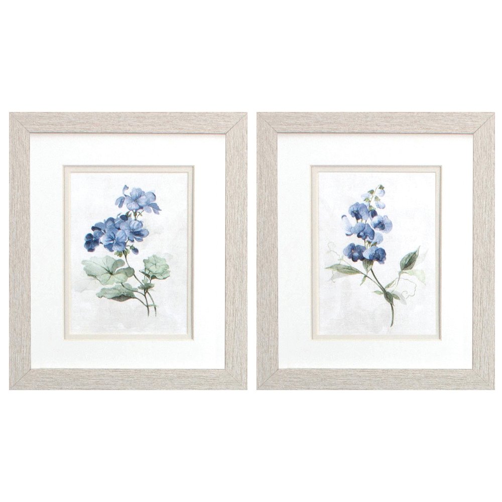 Set Of Two Farmhouse Perinwinkle White Framed Wall Art — view 1