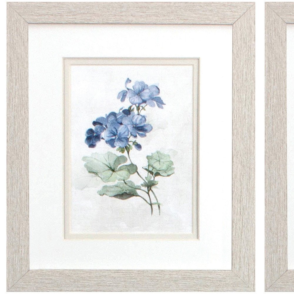 Set Of Two Farmhouse Perinwinkle White Framed Wall Art — view 2
