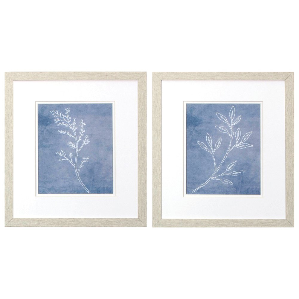 Set Of Two Branch Sketch White Framed Wall Art HomeRoots