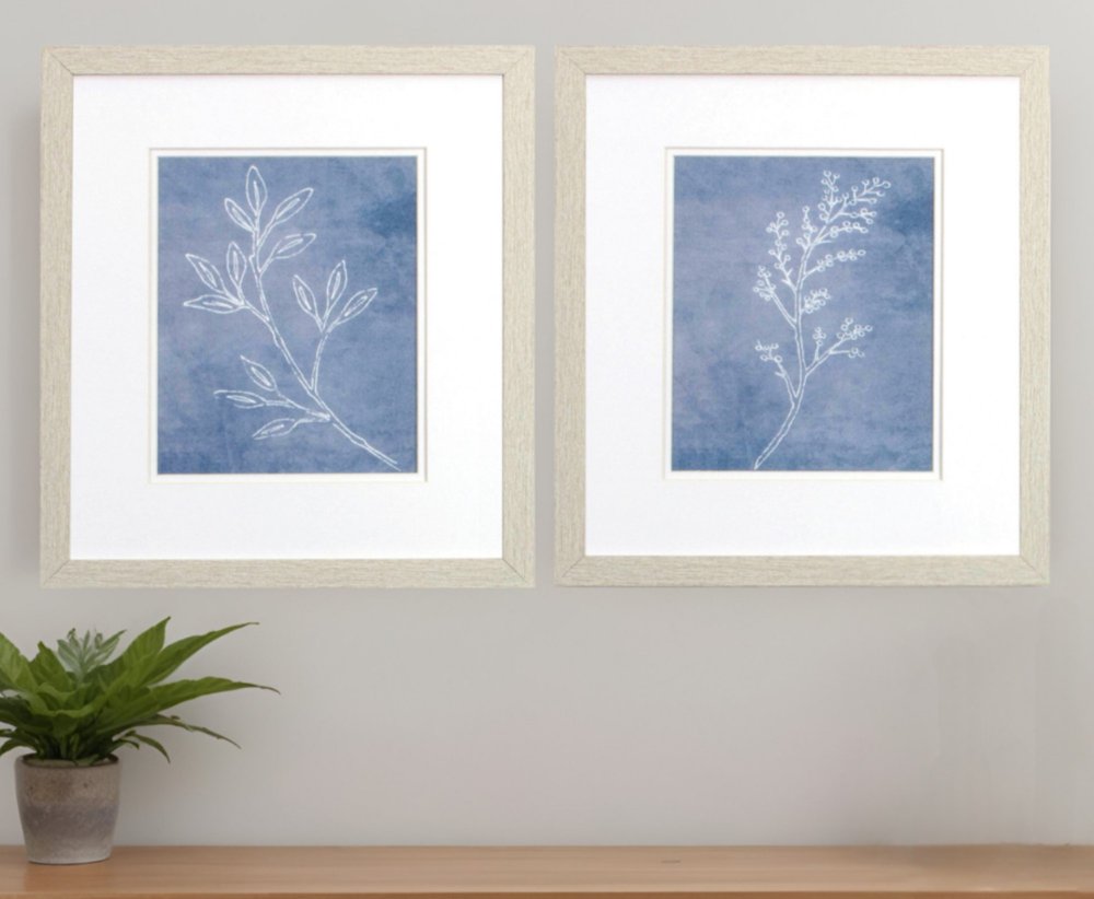 Set Of Two Branch Sketch White Framed Wall Art HomeRoots