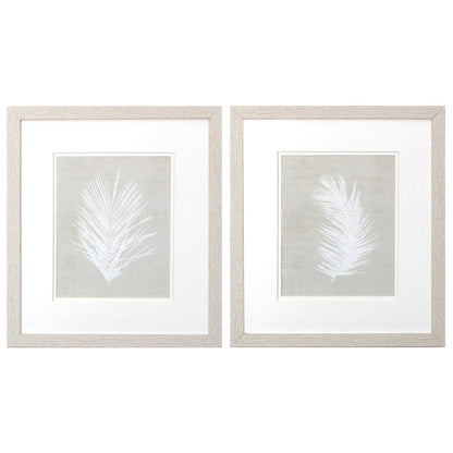 Set Of Two Palm Oasis White Framed Print Wall Art HomeRoots