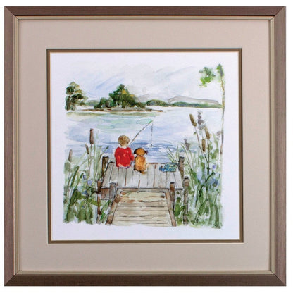 Set Of Two Lake Bronze Framed Print Wall Art HomeRoots